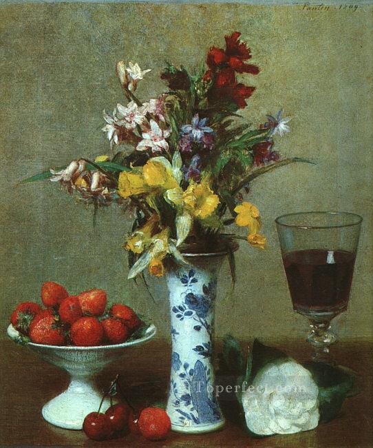 静物画「婚約」1869 花の画家アンリ・ファンタン・ラトゥール油絵
